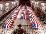U.S. Flag Draped Coffins